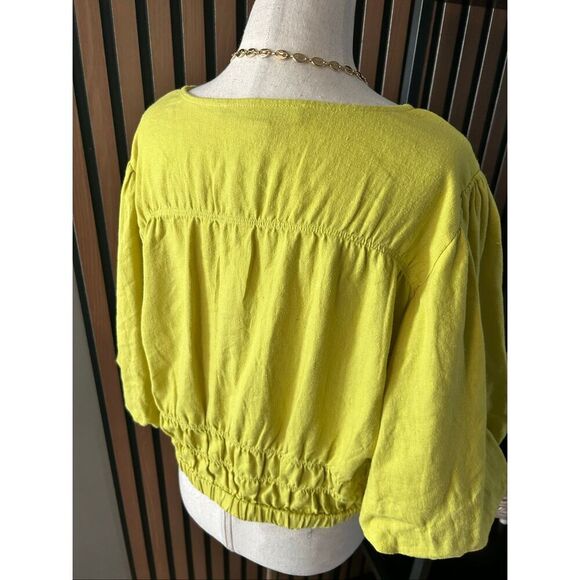 Marc New York andrew Mark size medium yellow pirate shirt short cut off - Picture 4 of 6